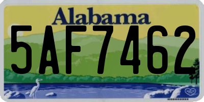 AL license plate 5AF7462