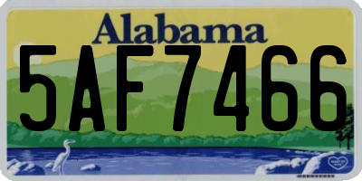 AL license plate 5AF7466