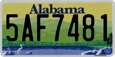 AL license plate 5AF7481