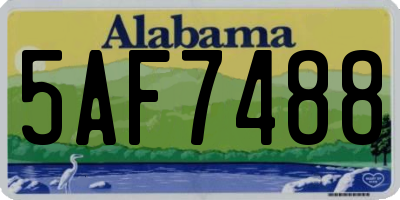 AL license plate 5AF7488