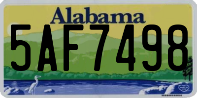 AL license plate 5AF7498