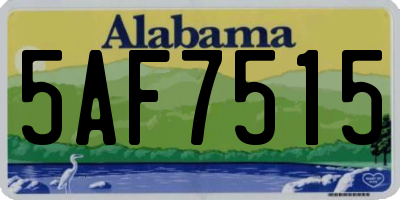 AL license plate 5AF7515