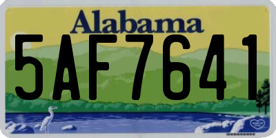 AL license plate 5AF7641
