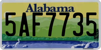 AL license plate 5AF7735