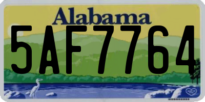 AL license plate 5AF7764