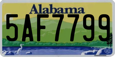 AL license plate 5AF7799