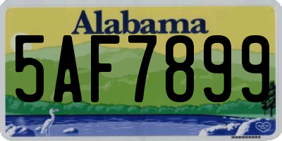 AL license plate 5AF7899