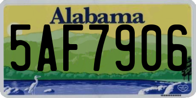 AL license plate 5AF7906