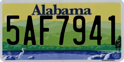 AL license plate 5AF7941