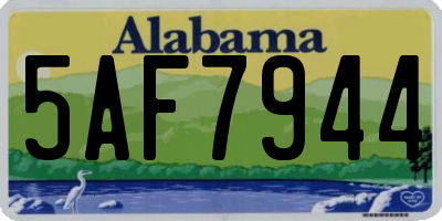 AL license plate 5AF7944