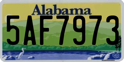 AL license plate 5AF7973