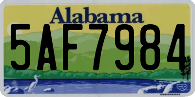 AL license plate 5AF7984