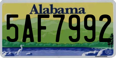 AL license plate 5AF7992