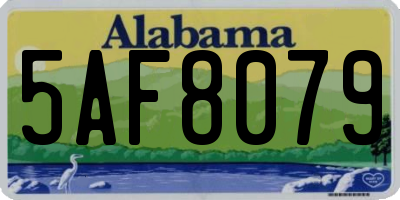 AL license plate 5AF8079