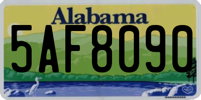 AL license plate 5AF8090