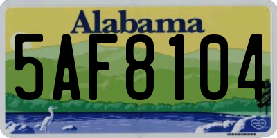 AL license plate 5AF8104
