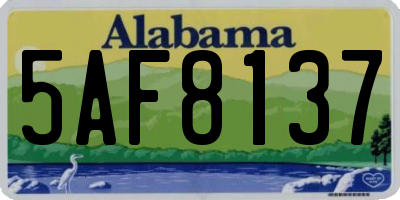 AL license plate 5AF8137