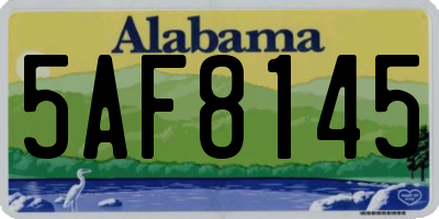 AL license plate 5AF8145