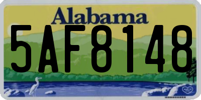 AL license plate 5AF8148