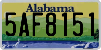 AL license plate 5AF8151