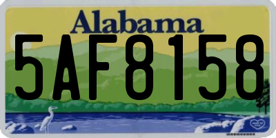 AL license plate 5AF8158
