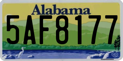 AL license plate 5AF8177