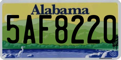 AL license plate 5AF8220