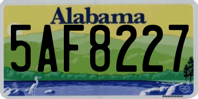 AL license plate 5AF8227