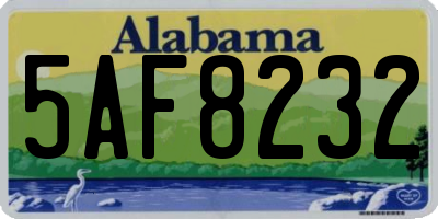 AL license plate 5AF8232