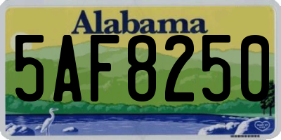 AL license plate 5AF8250