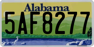 AL license plate 5AF8277
