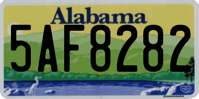 AL license plate 5AF8282