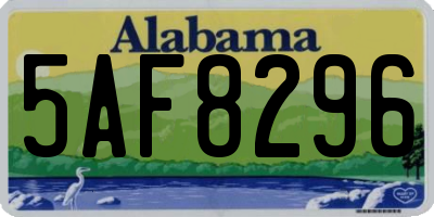 AL license plate 5AF8296