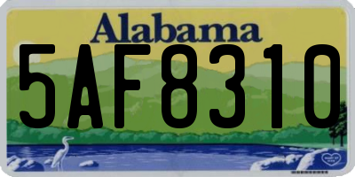 AL license plate 5AF8310