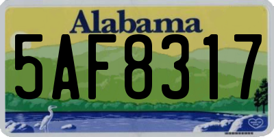 AL license plate 5AF8317