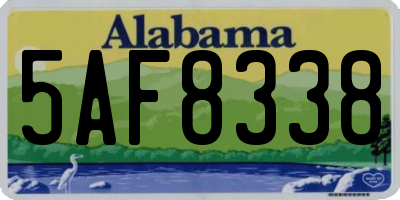 AL license plate 5AF8338