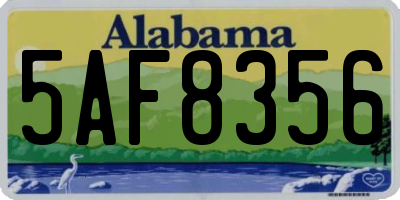 AL license plate 5AF8356