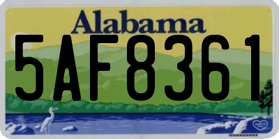 AL license plate 5AF8361