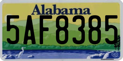 AL license plate 5AF8385