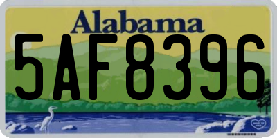 AL license plate 5AF8396