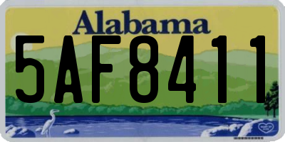 AL license plate 5AF8411