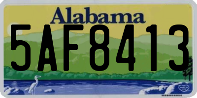 AL license plate 5AF8413