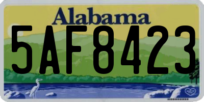 AL license plate 5AF8423