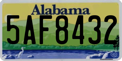 AL license plate 5AF8432