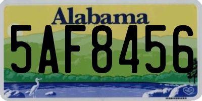 AL license plate 5AF8456