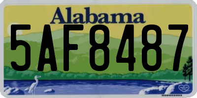 AL license plate 5AF8487