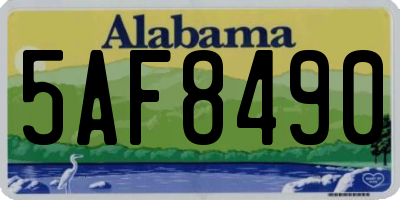 AL license plate 5AF8490