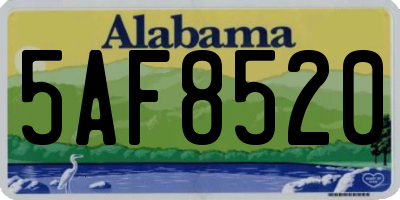AL license plate 5AF8520