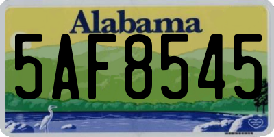AL license plate 5AF8545