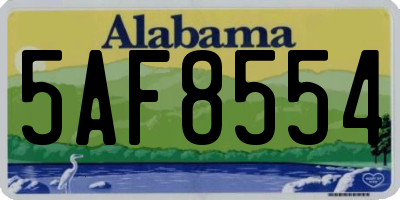 AL license plate 5AF8554